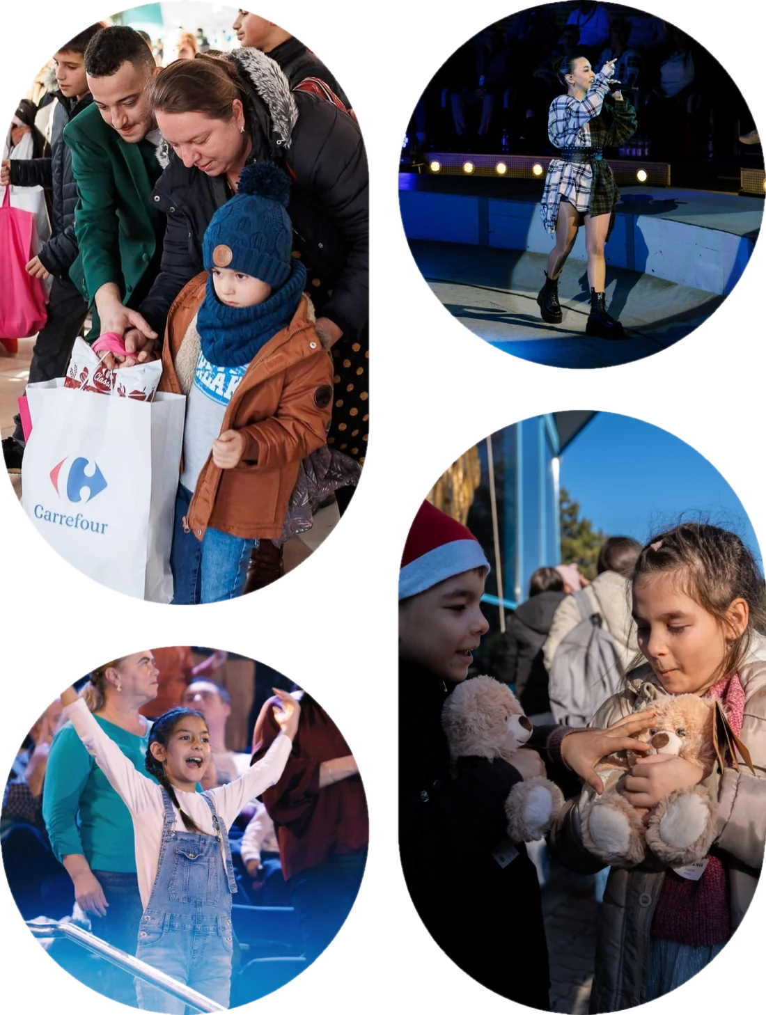Colaj cu copii și voluntari la edițiile anterioare Steluțe pentru Îngeri